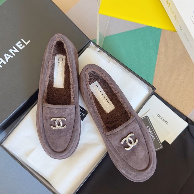 Ch*el leather shoes